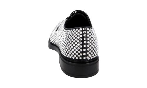 EXTRAVAGANTE PRADA SCHUHE MIT ZIERSTEINEN BESETZT 2EA151 CRYSTAL NEU 9 43 43,5 - Bild 4 von 11