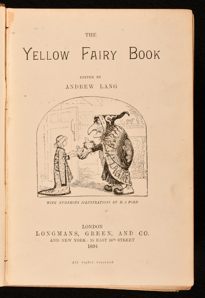 1894 The Yellow Fairy Book Andrew Lang H. J. Ford Illustrated 1st