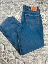Vintage Style Levi  s 550 Mid Blue Wash Denim Cotton Jeans W38L34