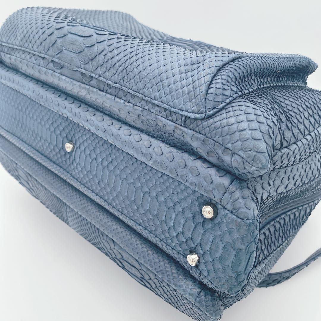 Good Condition 2WAY Real Python Mini Boston Bag E… - image 9