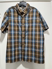 Eddie Bauer Mens 2XL Fishing Camp Hiking Shirt Breathable Colorful Plaid NWOT