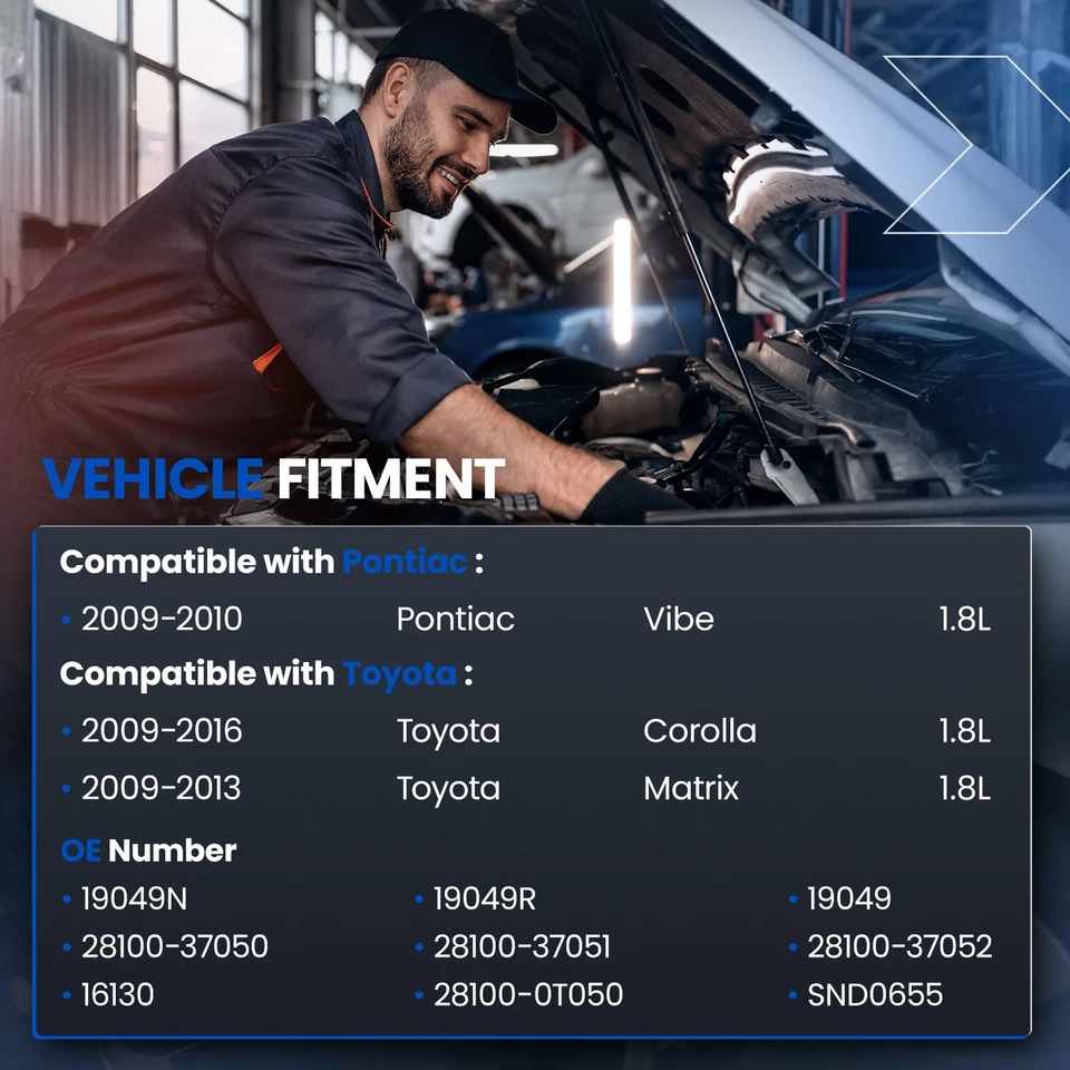 Starter Motor for 2009-2013 Toyota Corolla Matrix Pontiac Vibe 1.8L 19049 1.6 kW - Изображение 2 из 4