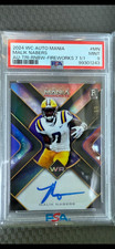Malik Nabers 2024 wild card auto mania fireworks 1 of 1 psa 9