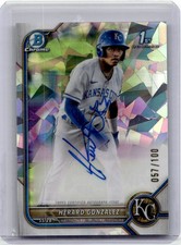 2022 Bowman Draft Chrome Autograph Atomic Refractor Herard Gonzalez RC Auto /100