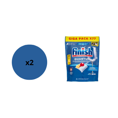 Finish Quantum Limone 144 Capsule - Offerta Risparmio Lavastoviglie
