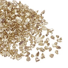 Crushed Glass Chips 2-4mm x 20g Irregular Metallic Glass Champagne Gold