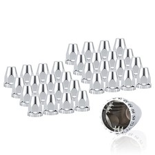 Lug Nut Covers 33mm 2-7/8" Standard Push-on Nut Covers 40 Pack Silver-2 7/8"