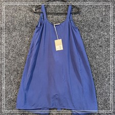 NWT Everlane Shirtdress Midi Blue Wrap Tie Sleeveless V Neck Size 00