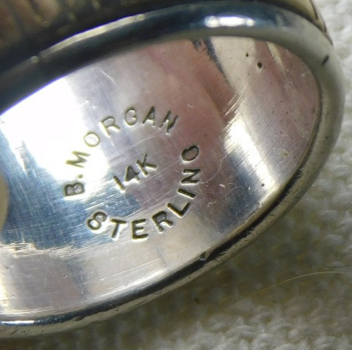 NAVAJO BRUCE MORGAN STERLING Silver 14K Gold Overlay … - Gem