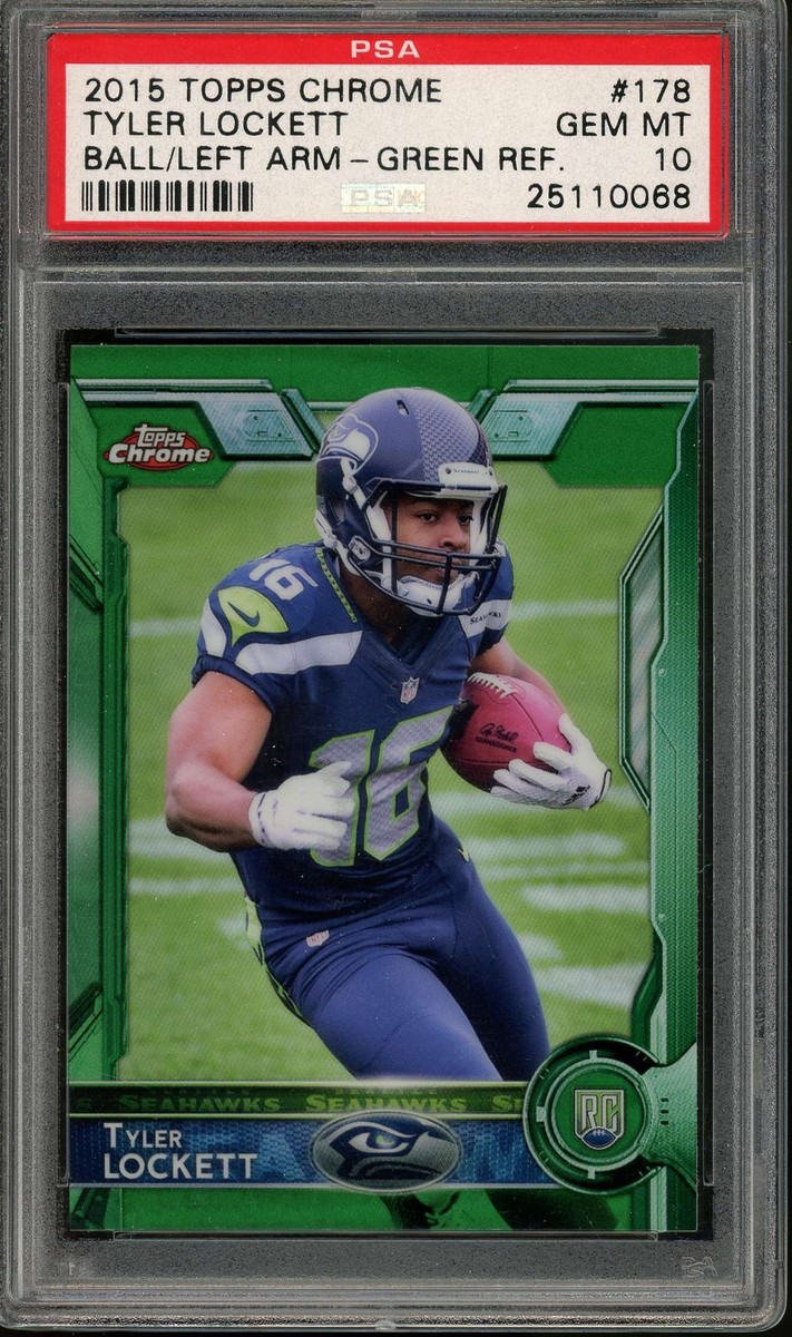 2015 Topps Chrome #178 Tyler Lockett Green Refractor ROOKIE PSA 10