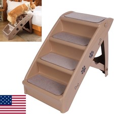 4-Step Pet Dog Stairs Folding Dog Stairs Ramp Nonslip for Small Pet Dogs Cats