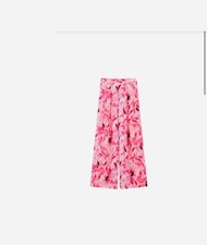 DERAX Womens Wide Leg Palazzo Pant Boho Floral High Waist Beach 2026 Spring pink