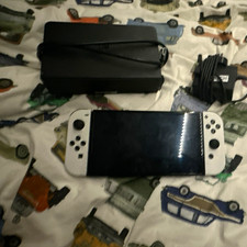 Nintendo Switch Handheld Console White Joy-Con Dock Charger USB-C Bundle