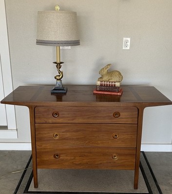 Drexel MCM Winged Walnut Chest from ''Counterpoint'' Collection by John Van Koert