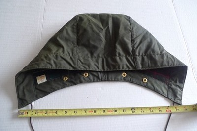 BARBOUR-  WAX COTTON HOOD - FOR  A400 NORTHUMBRIA - VINTAGE - SAGE - PRISTINE