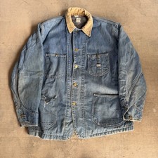 VTG Men's LEE SANFORIZED UNION MADE CHORE BLANKET LINED Denim Jacket Size L USA