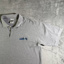 VTG Cotton Deluxe Gray Mambo City Polo Shirt Mens L USA Made
