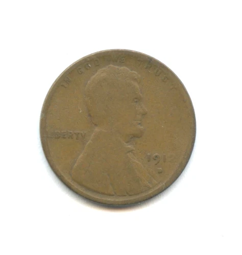 1912-D Lincoln Cent - Nice Good Condition,  Free Shipping
