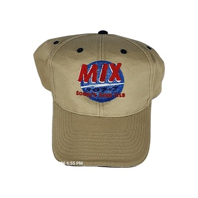 The Mix 107.7 Hat Cap Strapback Trucker Vintage Radio Station Music Tan Promo