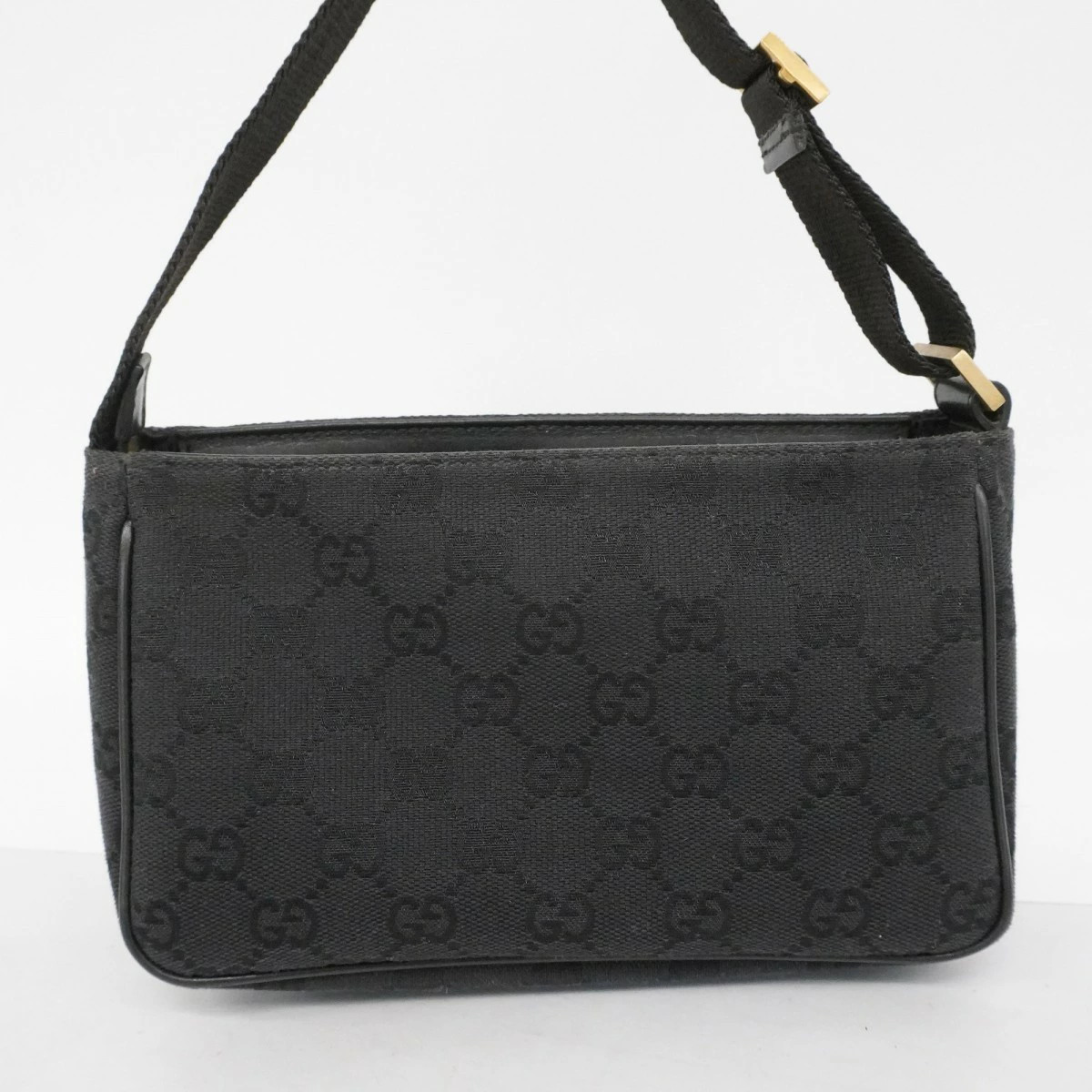 Gucci GG Canvas Pouch Black Gold Hardware Non-XL thumbnail 11