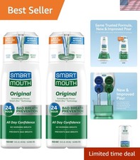 Mouthwash Fresh Breath Oral Rinse 24 Hour Mint Alcohol Free 2 Pack