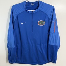 Nike Florida Gators Mens Quarter Zip Pullover Jacket Blue Dri Fit 2XL