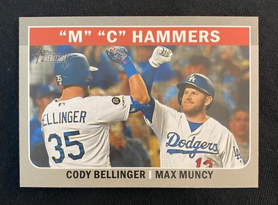 2019 Topps Heritage #CC-8 ''M'' ''C'' Hammers Cody Bellinger / Max Muncy/LA Dodgers