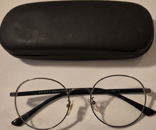Gucci Runde Brille silber Metall Vollrand GG0...