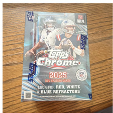 Topps 2025 Topps Chrome NFL Football Sealed Box 28 Cards Refractor