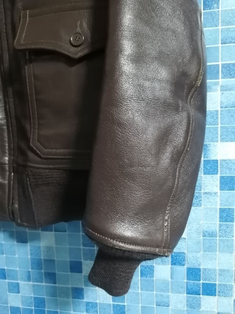 [Size 38 Short Length Genuine Leather] Rare Real McCoy's G-1 Leather #0915 image 2