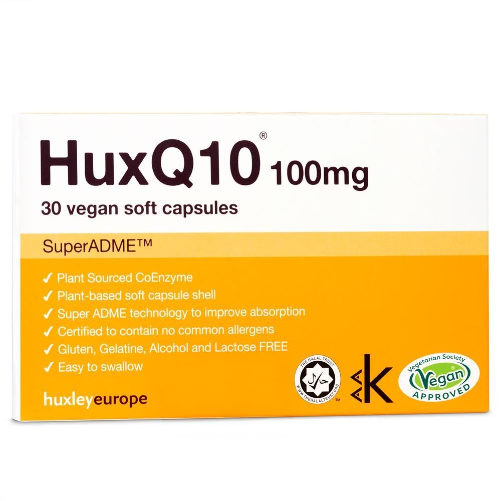 Huxley Europe HuxQ10 100mg CoQ10 Vegan Halal Kosher 30 soft caps - 2 Pack - Image 2