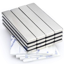 16 Pack Strong Neodymium Bar Magnets with Double-Sided Adhesive, Rare Earth M...