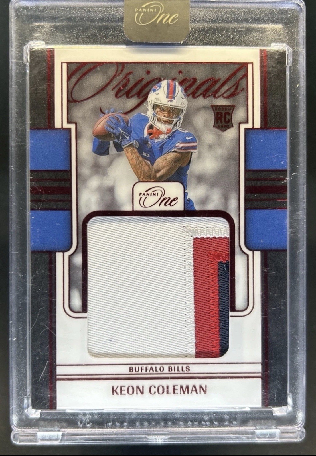 Keon Coleman Panini One One Original Patches #OOPKCN Red