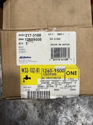 Genuine GM Throttle Body with Throttle Actuator 12609500