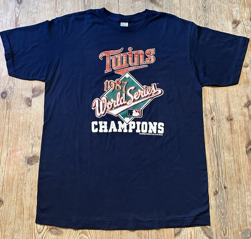 Vintage NOS 1987 Minnesota Twins WS Champions Tshirt XL Single Stitch USA Made - Picture 1 of 14