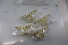 Gold-tone Hair Clips Large Size Clips Lot of 4