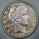 1902-O__Barber Quarter__Raw Silver Coin