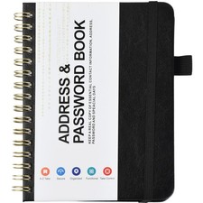 Adressbuch Passwortbuch Spiral A6 Register A-Z Notizbuch Telefon 14,5x12cm