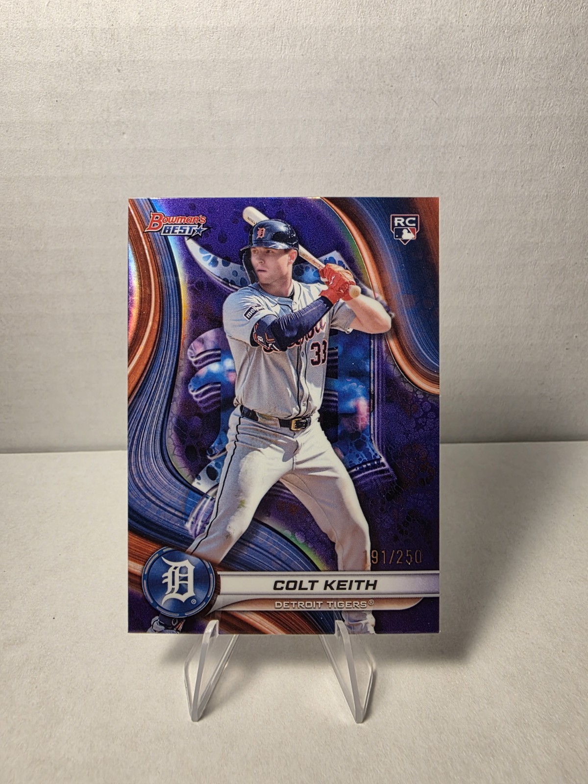 2024 Topps Finest - Common Colt Keith #38 Purple Refractor /250 (RC)