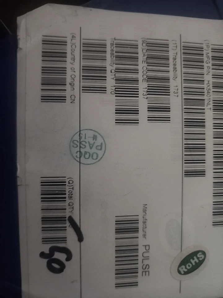 HX5401NLT Pulse Telecom transformers SMD 50 Pieces Date Code 1737 - Image 3 of 3