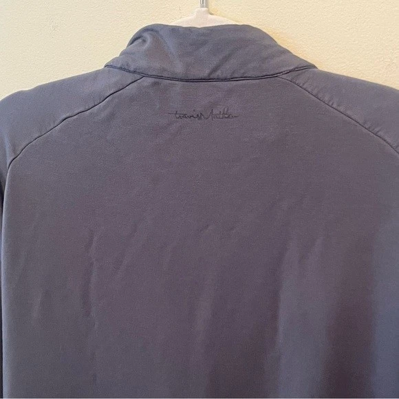 Pullover de golf Travis Mathew 1/4 cremallera rendimiento gris para hombre talla XL Foto 4 de 4