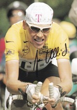 Jan ULLRICH (DEU) AK Autogramm  Sieger Tour de FRANCE 1997  GELBES TRIKOT !!