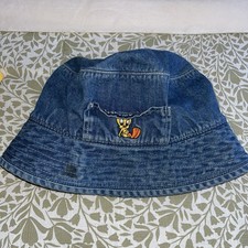 Warner Bros Tweety Embroidered Denim Bucket Hat Blue 100 Cotton Adults 1998