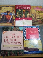 Dorothy Dunnett book lot Companion hard cover historical fiction signed 1st Brit
