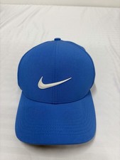 Nike Logo Gray S/M Classic 99 Dri Fit Baseball Cap Hat Light Blue Clean Nice