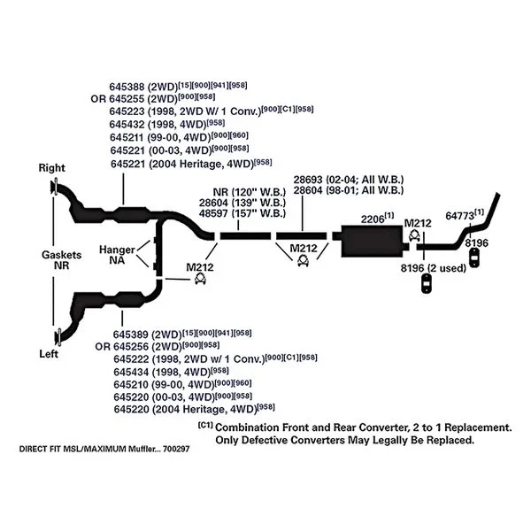For Ford F-150 Heritage 2004 AP Exhaust 48597 Exhaust Pipe Connector Foto 2 de 4
