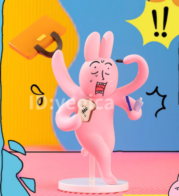 PinkRabbit ① PLZDOT Pink Rabbit My friends Series Blind Box Confirmed Figure