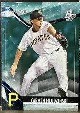 2021 Bowman Platinum CARMEN MLODZINSKI #Top-7 43/250 Aqua Ice Pirates🔥🔥💥