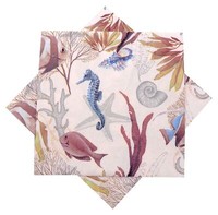 Servietten Seepferdchen Beige Braun Deko Maritim Tischdeko 33 X 33 Cm 20 StüCk
