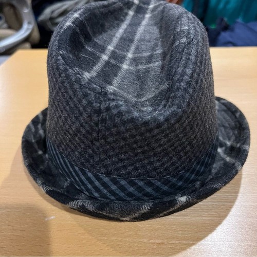 Grey Plaid Ben Sherman Fedora Hat - Picture 4 of 5